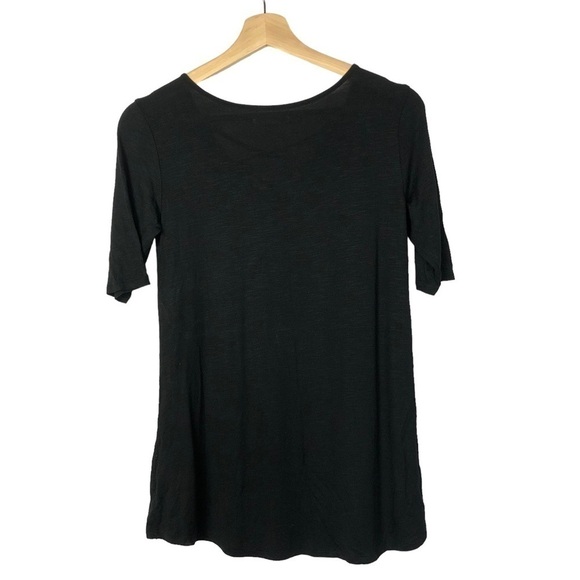 Maurices Black Criss Cross Neck Short Sleeve Top S - Picture 2 of 3